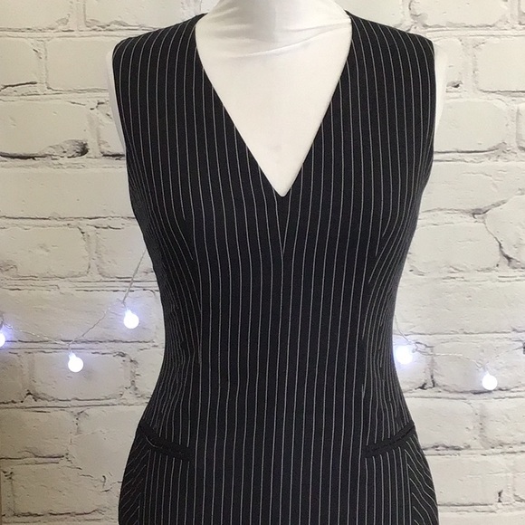 Altuzarra Navy Pinstripe Pencil Dress FRENCH size 34 - Picture 3 of 11